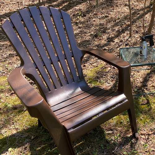 Outdoor furniture in a garden