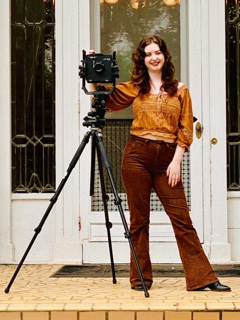 Laura with camera | Photo by Lucy Mercer | A Cook and Her Books
