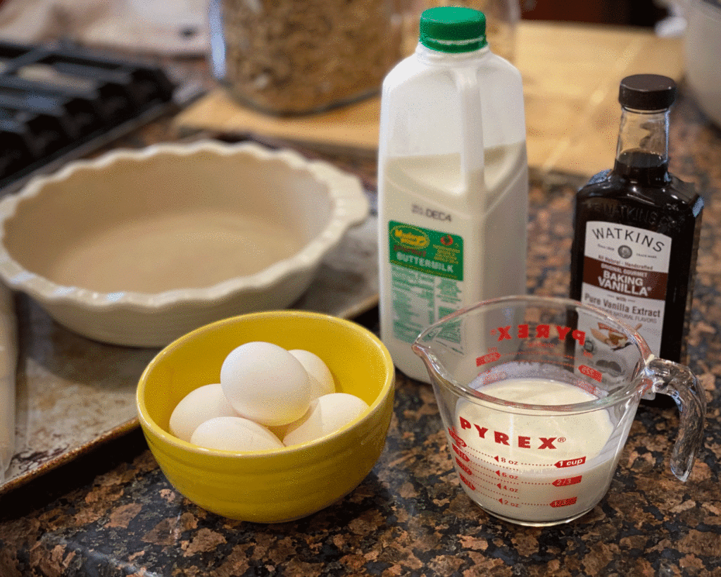 Ingredients for buttermilk chess pie | Photo by Lucy Mercer | A Cook and Her Books