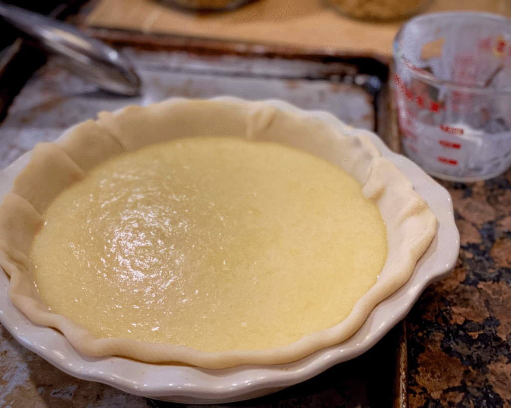Chess pie ready for the oven | Photo by Lucy Mercer | A Cook and Her Books