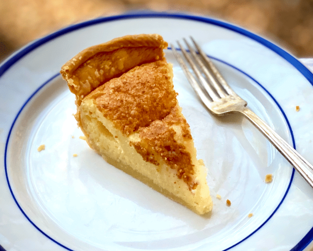 Buttermilk chess pie slice | Photo by Lucy Mercer | A Cook and Her Books