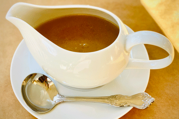 Gravy in a gravy boat