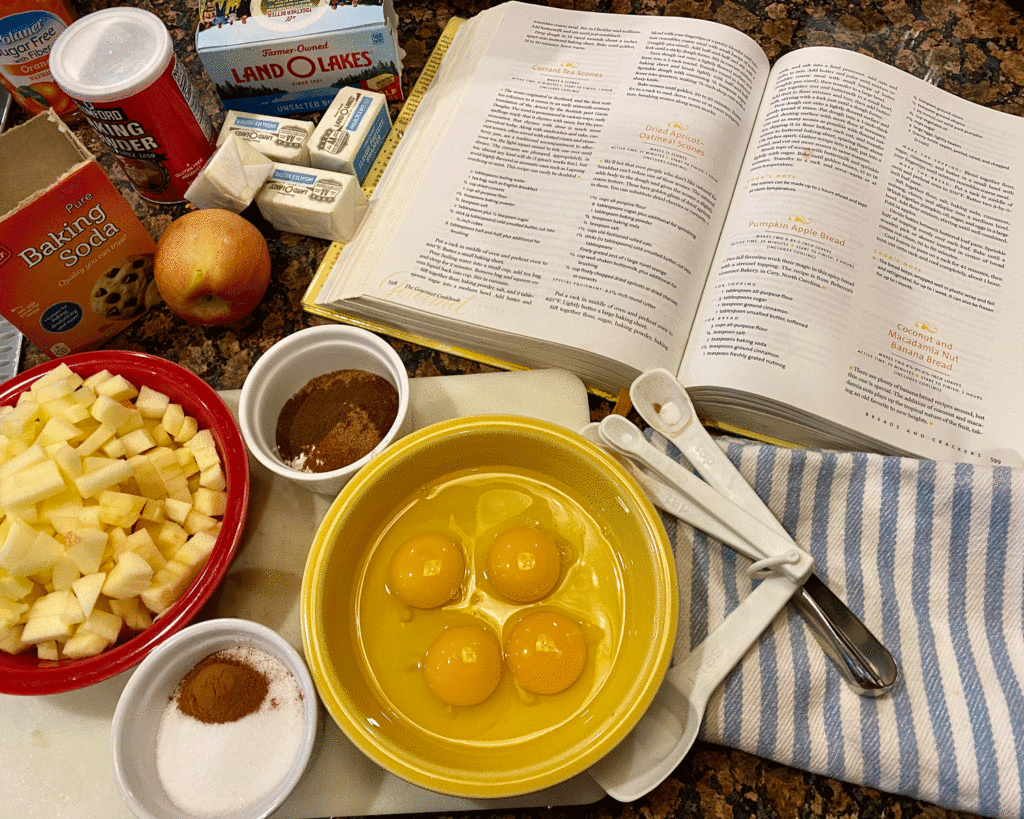 Ingredients for Pumpkin Apple Bread | Photo by Lucy Mercer/A Cook and Her Books