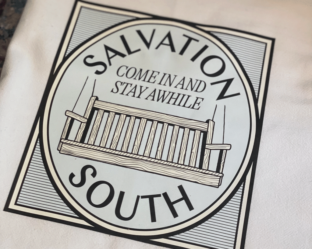 Salvation South tea towel | Photo by Lucy Mercer/A Cook and Her Books