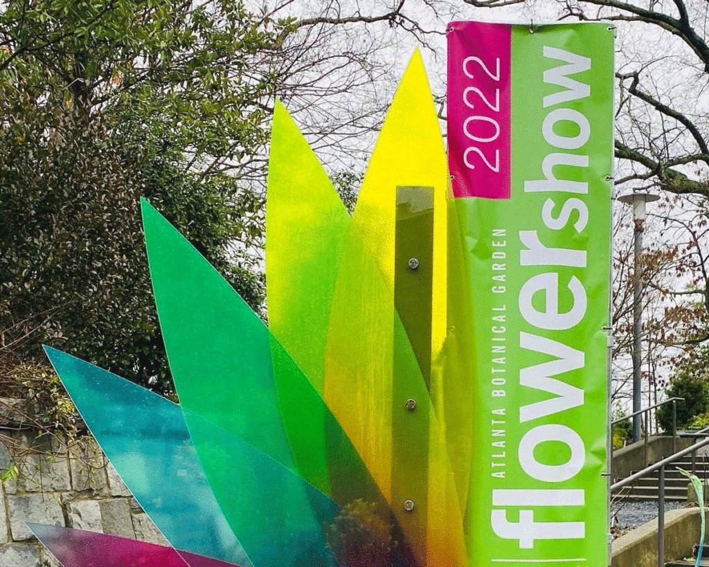 Atlanta Flower Show sign | Photo by Lucy Mercer/A Cook and Her Books