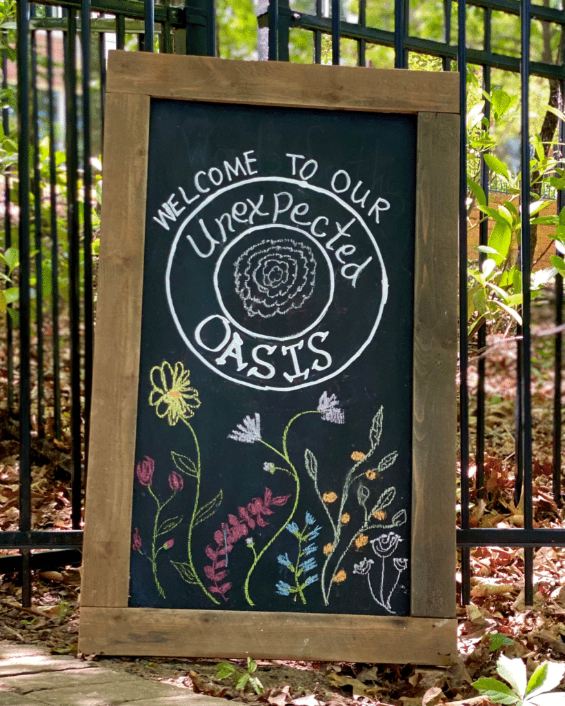 Welcome sign on garden tour | Photo by Lucy Mercer/A Cook and Her Books