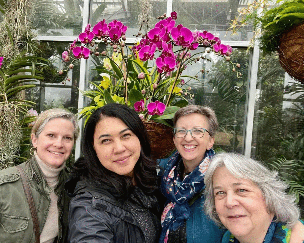 Women and orchids 