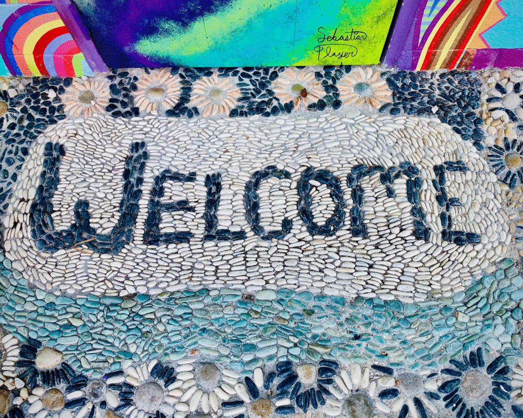 Welcome sign | Photo by Lucy Mercer/A Cook and Her Books