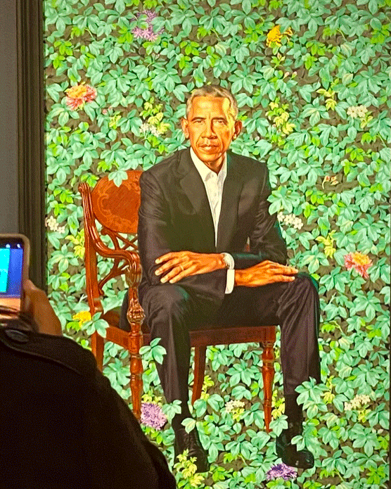 Obama portrait at High Museum | Photo by Lucy Mercer/A Cook and Her Books