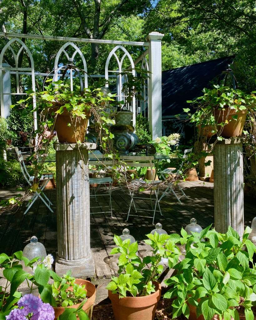Church windows in the garden | Photo by Lucy Mercer/A Cook and Her Books