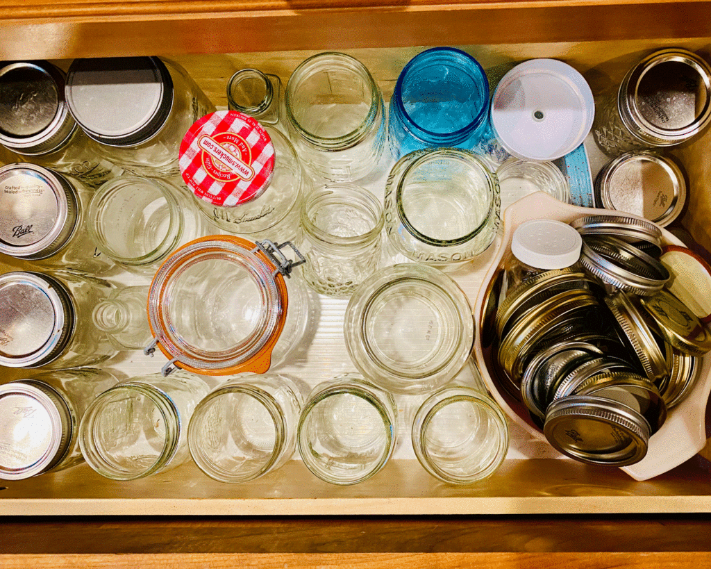 Drawer of jars | Photo by Lucy Mercer/A Cook and Her Books