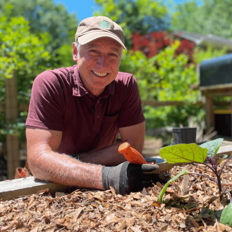 Joe Lamp'l in the vegetable garden | Photo provided by Joe Lamp'l