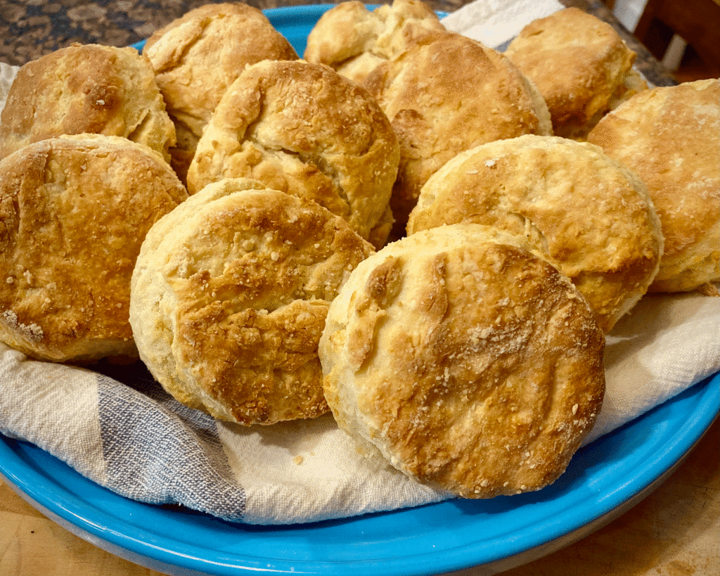 Plateful of buttermilk biscuits | Photo by Lucy Mercer/A Cook and Her Books