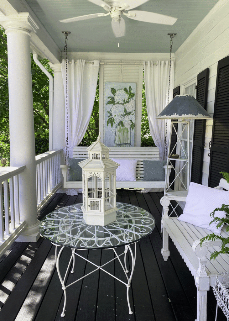 Front porch with swing | Photo by Lucy Mercer/A Cook and Her Books