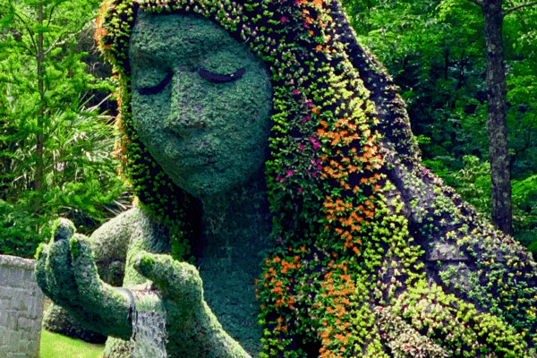 Gaia the Earth Goddess sculpture at Atlanta Botanical Garden