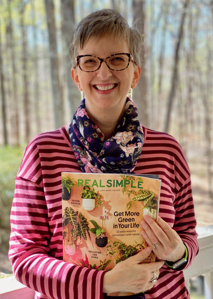 Author with Real Simple magazine issue