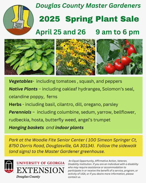 Event information for Douglas County Master Gardener Plant Sale 2025