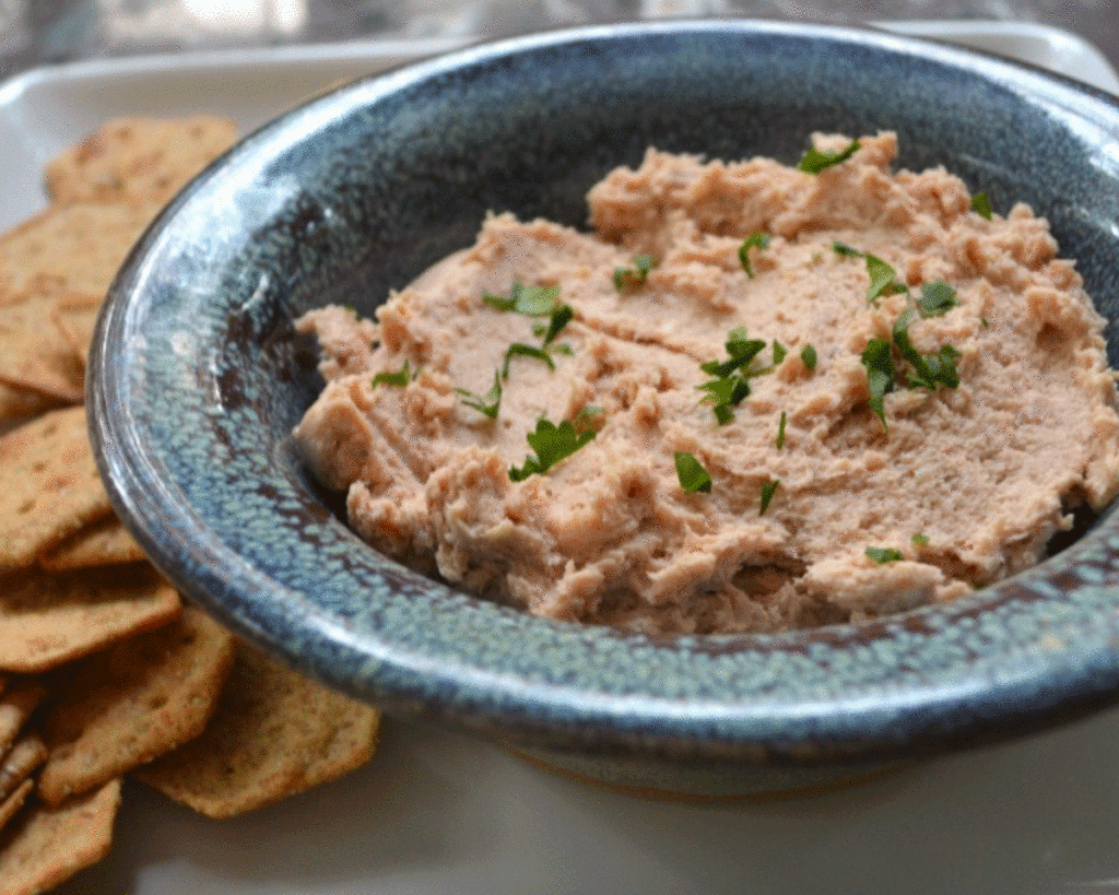 Smoked fish dip in a bowl